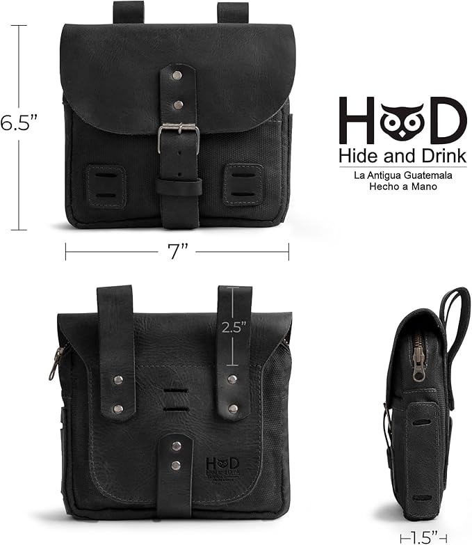 Hide &amp Drink Survival Camping Pouch Belt Loop Rustic and Handy Tool Bag Weather Resistant Outdoor Accessories Traveling Essentials Waxed Canvas Handmade