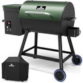 DAMNISS Electric Wood Pellet Smoker Grill 8 In 1 BBQ Grills for Outdoor Grill with Auto Feed &amp PID Temperature Control (180-450°F) and Rain Cover 456 Sq.In Cook Area for Backyard New House Gifts