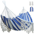 Boho Macrame Hammock with Elegant Tassels for Patio Yard Beach Wedding Decor Outdoor and Indoor Up to 450lbs Include Tie Ropes and Drawstring Bag