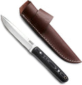 GCS Handmade D2 Steel Hunting Knife with Black and White Micarta Handle Full Tang Blade and Leather Sheath for Hunting Hunting Camping Survival EDC-GCS 945