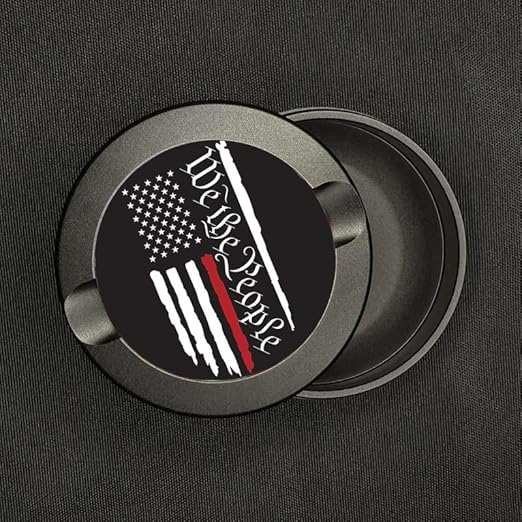 We The People Red Line American Flag Metal Container &amp Holder for Zyn