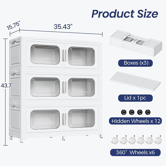 50 Gallon Storage Bin Lid (2-Pack) - Accessory/Replacement Part Bin Not Included White
