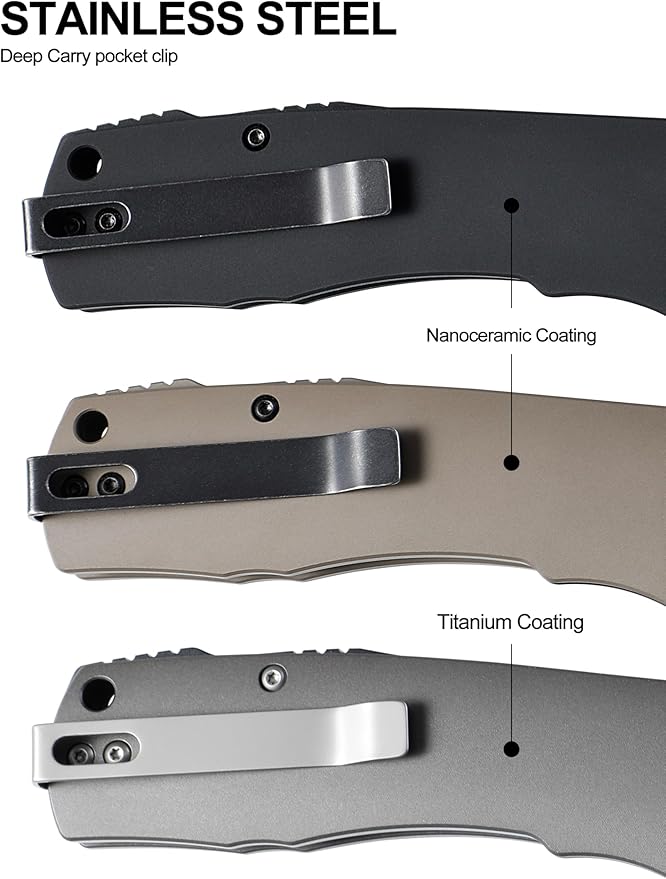 Petrified fish PFP03 Victor3.58 K110 Satin Blade140g Micarta Handel Flipper Liner lock Folding knife (Blue Satin)