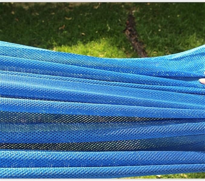 Portable Hammock Portable Ice Silk Hammock Swing Bed Outdoor Double Person Mesh Hammock Camping Garden Hanging Sleeping Chair for Backpacking Beach (Color : Rojo)