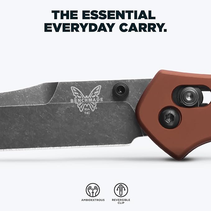 Benchmade - Osborne Every Day Outdoor Folding Knife Reverse Tanto Blade with Burnt Copper Aluminum Handle (940BK-03)