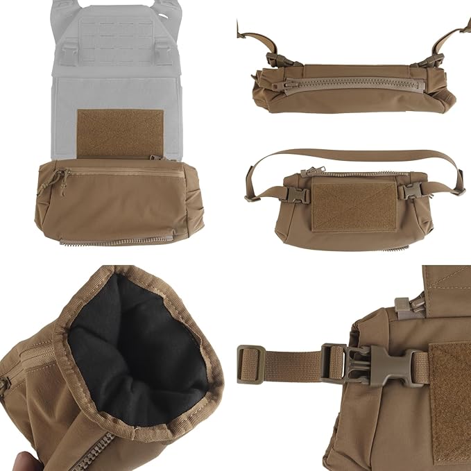 2 in 1 Handwarmer &amp Tactical Drop Pouch/Waist Bag. Plate Carrier Vest Chest Rig Hook Loop Dangler or 26-52 in Buckle Strap EDC Fanny Pack Muff for Winter Outdoor/Camping/Hunting/Football/Fishing