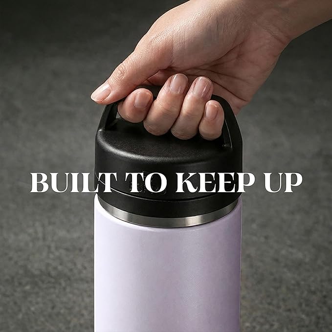 ESPRO Go P0 Ultralight French Press Coffee Maker for Travel Vacuum Insulated Stainless Steel 16 Ounces Light Pink