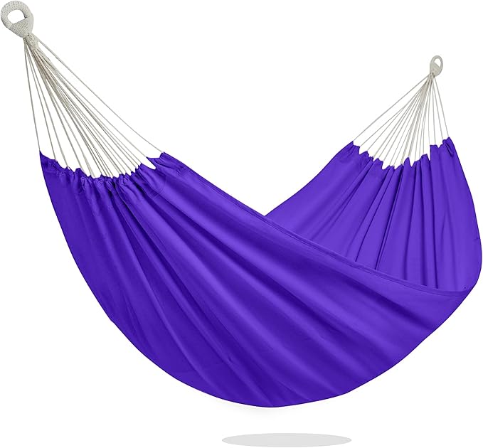 PNAEUT Double Hammocks for Outside Replacement Outdoor Tree Hammock for Indoor Patio Porch Garden (Purple Medium)