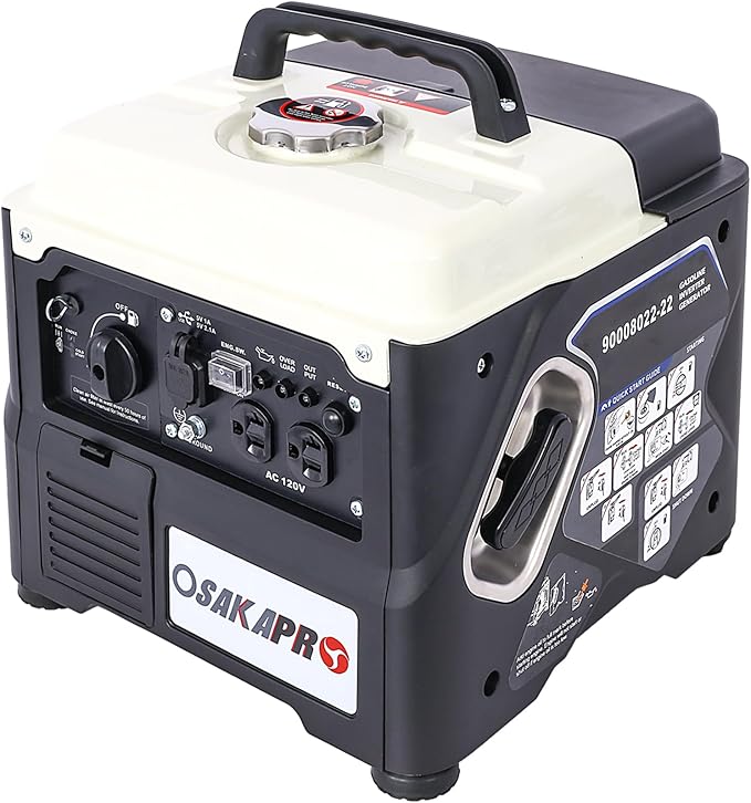 Portable Inverter Generator 1200W Ultra-Quiet Gas Engine Epa Compliant Eco-Mode Feature Ultra Lightweight For Backup Home Use &amp Camping