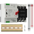 AC110V/120V 100Amp Automatic/Manual Transfer Switch 3P 50/60Hz 3Poles Mini ATS Auto Dual Power Switch Automatic Changeover Fast Transfer for Home Generator Soalr Rv and Lv Power