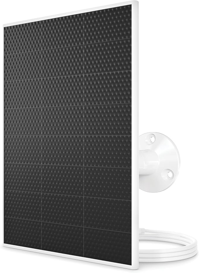 Arlo Solar Panel Charger (White) Arlo Certified Accessory Weather Resistant Easy Install (2025 Released) Works with: Essential Series Go 2 Pro 3/4/5S/6/6 XL Ultra Series Wireless Floodlights