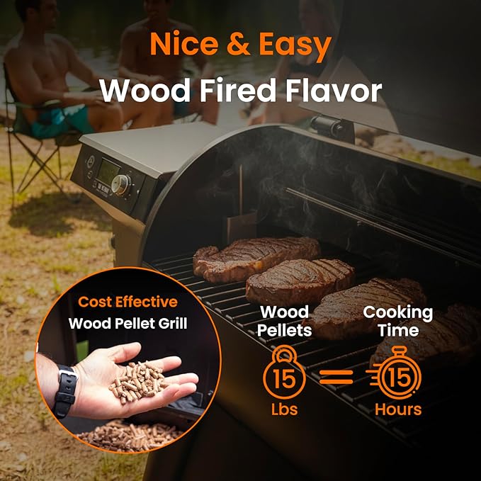 Z GRILLS Electric Wood Pellet Grill Smoker with PID 3.0 Controller 450°F Max Temperature 8-in-1 Outdoor Grill &amp Smoker 459 Square Inches Cook Area Meat Probes Rain Cover (450E PRO)