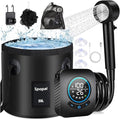 Portable Shower for Camping [Upgraded] Spopal 8000mAh Rechargeable Camping Shower with 5 Adjustable Speeds 4 Spray Modes with Collapsible Bucket with Handle 20L for Hiking Travel Car Pet
