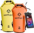 Earth Pak Waterproof Dry Bag - Roll Top Waterproof Backpack Sack(30L Orange &amp 30L Yellow)