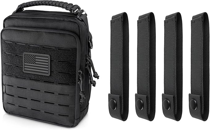 WYNEX Tactical Admin Pouch Utility EDC Organizer - Large Capacity 6 Inch MOLLE Strap With Webbing