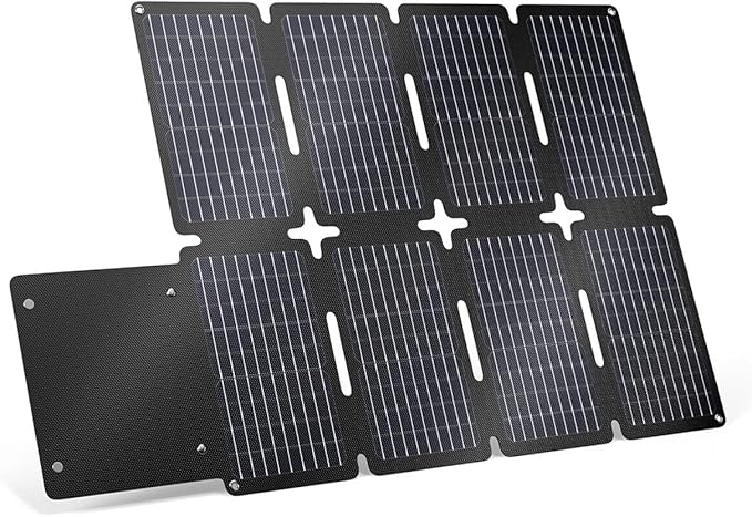 GRECELL 80W Portable Solar Panel Foldable Solar Panel QC3.0 USB-A &ampType-C Port23% High Efficiency IP67 Waterproof Outdoor Cell Phone Solar Charger for Power Banks Tablets Outdoor Small Power Sta