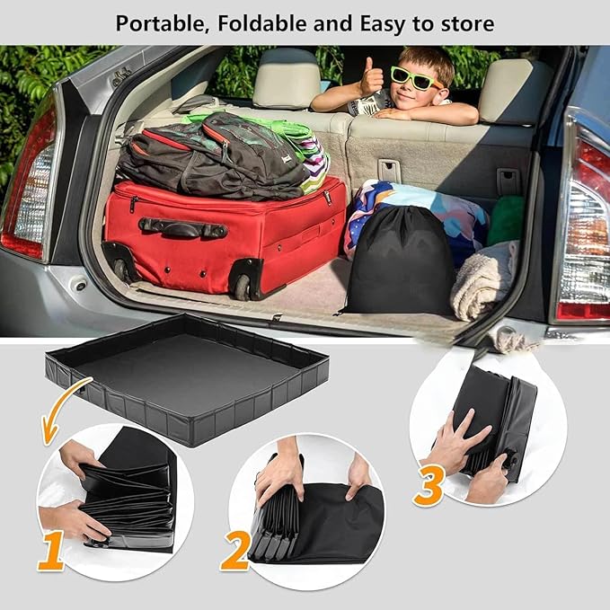 Camp Shower Floor with Detachable Drain Pipe Outdoor Shower Floor Foldable Portable Shower Stall for OutdoorCampingBeach Caravan and Shower Stall