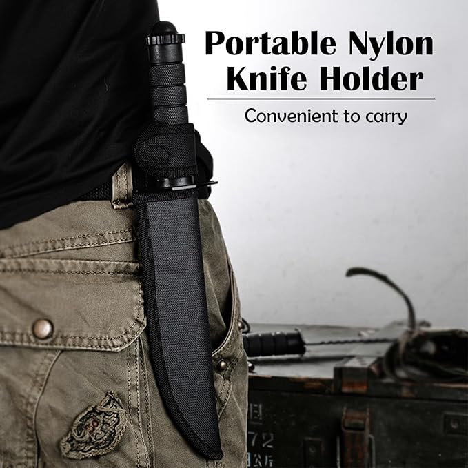DOOM BLADE Camping Hatchet Axe with Nylon SheathTomahawk Viking Forged High Carbon SteelPortable Camping Axe for Outdoor Splitting WoodHunting (Double-Bit Axe + Hatchet + Fixed Blade Knife)