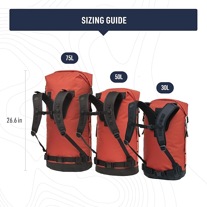 Sea to Summit Big River Dry Backpack with Adjustable Harness 50 Liter Jet Black