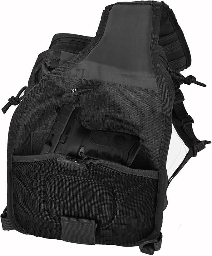 REEBOW GEAR Tactical Sling Bag Pack Rover Shoulder Sling Backpack Molle Range Bag Everyday Carry Bag Day Pack Small Black