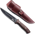 GCS Handmade Brown Micarta Handle D2 Tool Steel Tactical Hunting Knife with leather sheath Full tang blade designed for Hunting &amp EDC GCS 128