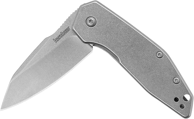 Kershaw Blur S30V Pocket Knife 3.4 Inch CPM S30V Stainless Steel Recurve Plain Edge Blade EDC with Assisted Opening USA Made Reversible Pocketclip Everyday Carry Pocket Knife for Men and Women