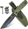 Purple Dragon Fixed Blade Knife with Kydex Sheath Green Knives for Camping Gifts for Men