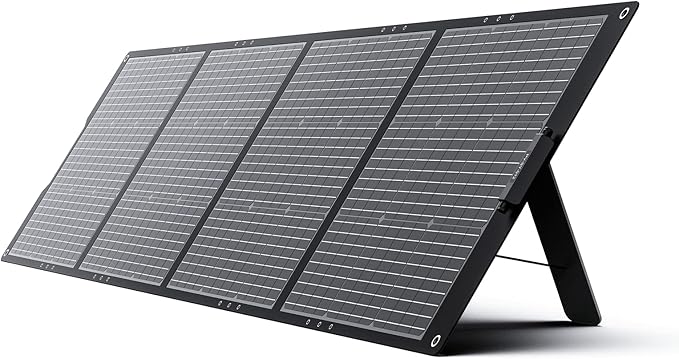 GROWATT 200W Solar Panels Portable for Power Station 24V Solar Panel Waterproof IP67 Foldable Solar Charger with Adjustable Kickstands Universal Connector Dustproof for Camping RV Off Grid System