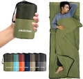 JAICOM Sleeping Bag Liner Travel Sheets &amp Adult Sleep Sack Ultralight and Portable Summer Sleeping Bag - Ideal for Backpacking Hotels and Hostels Business Trips Camping