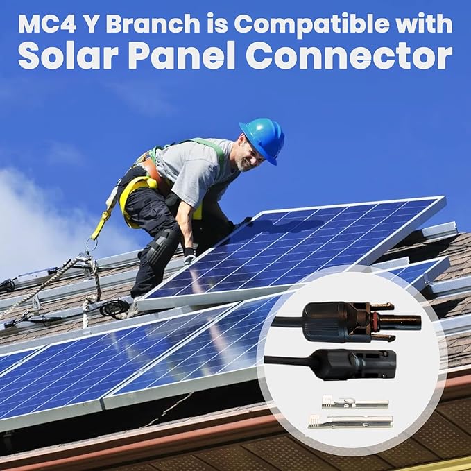 20 Piece PV Solar Panel Connector Kit | Compatible with 10 AWG Solar Cable 30 Amp 1000V DC IP67 Waterproof | PV Spanner Tools Included