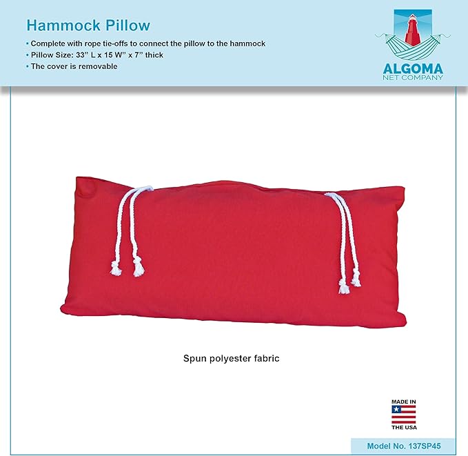 Algoma Net 137SP45 Cherry Rave Hammock Pillow 1 Count (Pack of 1)
