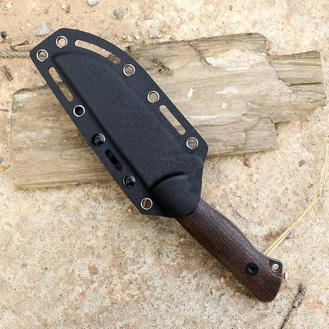 Fixed Blade Fishing Knife - Ideal Outdoor Knife 14C28N Steel - Camping - Hand Tools (B)