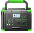 Portable Power Station 1000W (Peak 2000W) 999Wh Solar Generator with 110V Pure Sine Wave AC Outlet 60W USB-C PD 10 Ports for Camping RV Van Home Backup Emergency Off-Grid Living