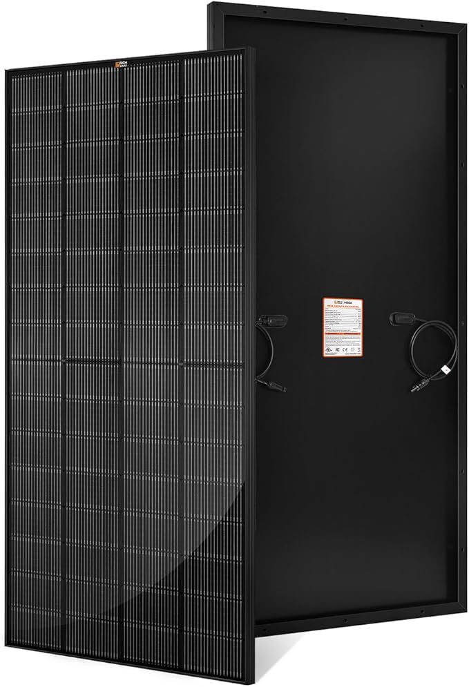 RICH SOLAR 250 Watt 12 Volt 16BB Monocrystalline Solar Panel N-Type Cells High Efficiency Solar Module for RV Trailer Camper Marine Off Grid All Black