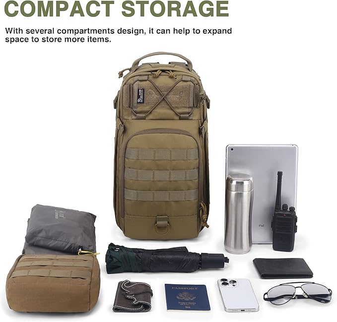 Mardingtop Small Tactical BackpackMolle Military Rucksack Daypack for Backpacking Camping Hiking Traveling18L Backpack