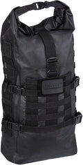 Mil-Tec Unisex 30L Tactical Seals Dry Bag - Secure Rugged Durable Waterproof Outdoor Kayaking Boating Camping Hiking MOLLE Backpack with Adjustable Wide Shoulder Straps &amp Padded Back Black