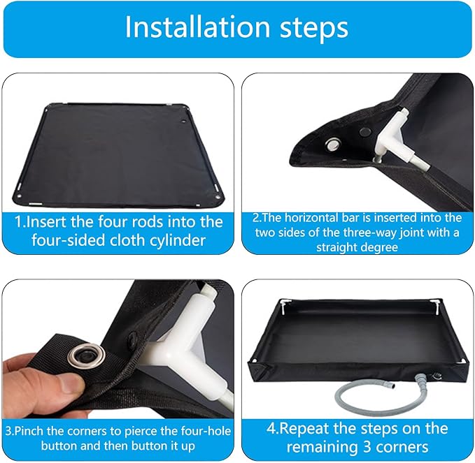 Folding Camping Shower Basins with Drainages Hose Portables Shower Tray for Beach Travel