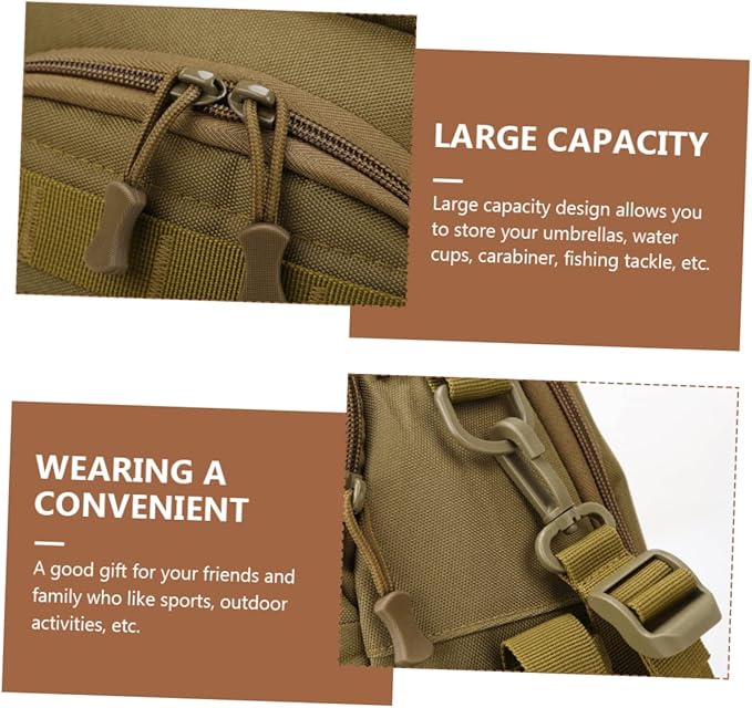 Happyyami Large Capacity Camouflage Backpack for Men Outdoor Camping Gear Multi-purpose Hiking and Fishing Shoulder Bag Durable Dual-strap Design for Adventurers