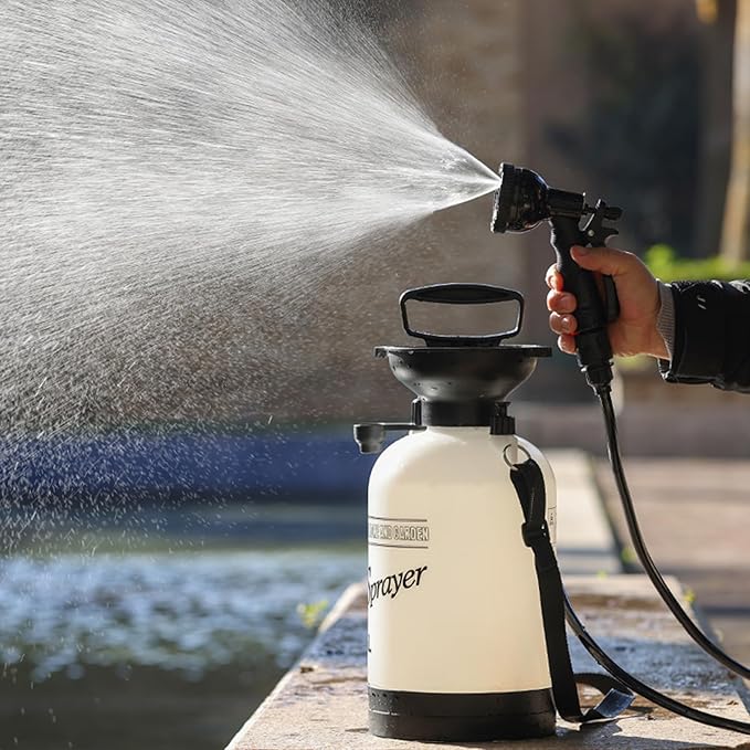 Portable Shower Portable Camping Shower 5L with 10 Modes Sprayer Head and 9.84ft Hose for Garden Picnic Hiking Beach Car Cleaning