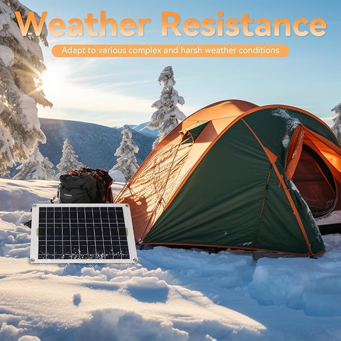 HERCHR 50W 30A Solar Battery Charger 12V 24V Solar Panel Charger Controller Solar Panel for Car Boat Marine RV Trailer Truck