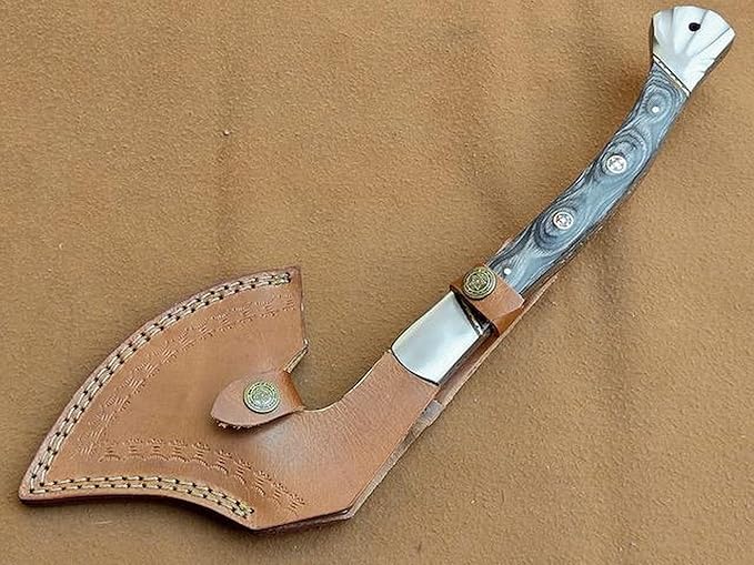 Custom Hand Craft Tactical Tomahawk Axe Sharp Edge Viking Bearded Camping Handmade Axe D2 Steel Hunting Axe