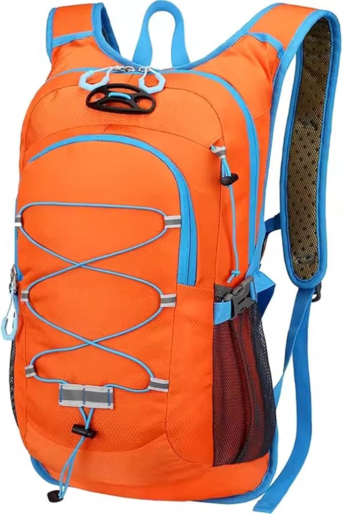 Lightweight Cycling Hydration BackpackLarge Capacity Pack for TravelHikingClimbingSkiingRunning Daypack for Men Women (Orange)