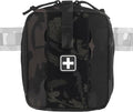 Tactical Camo IFAK Pouch MOLLE Medical Organizer with Elastic Storage Board Front Tool Slots and Rear Shear Pocket Attaches to Vest Belt or Backpack