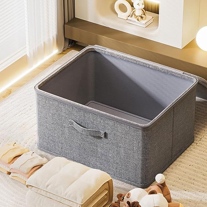 Lockable Storage Bin – Stackable Organiser Chest with Lid Secure Snacks Storage Box | Durable Protective Clothing Storage Tote Heavy Duty Utility Lock Container for Garage Sweater Holder