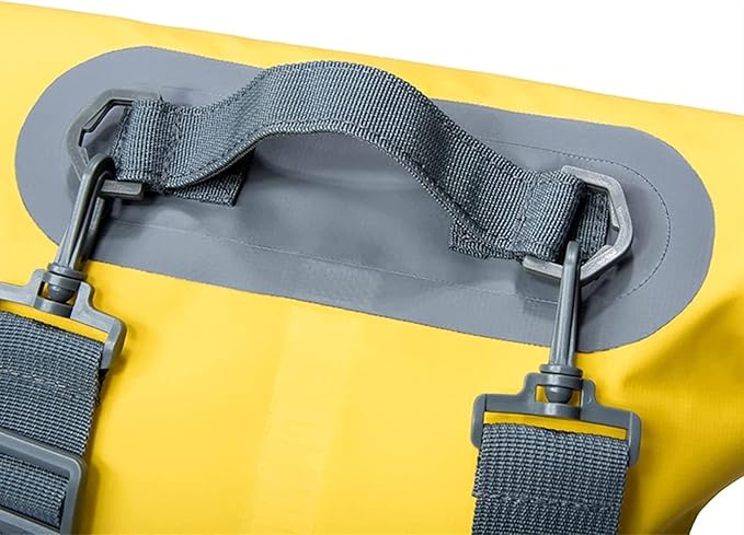 Waterproof Dry Bag Floating Waterproof Dry Bag Roll Top Dry Compression Sack with Adjustable Shoulder Straps (Color : Yellow)
