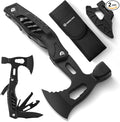 Stocking Stuffers for Adults Men - Gifts for Dad from Daughter Wife 22 in 1 Hardened Stainless Steel Camping Multitool Hammer Hatchet Upgrad Portable Camp Axe Screwdriver Set with Nylon Sheath