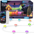 iYogaled 150ft Permanent Outdoor Christmas Lights for House Smart RGB+IC+Warm to Cool White LED Eave Lights with App Control IP65 Outside Light Compatible with Alexa Google Assistant