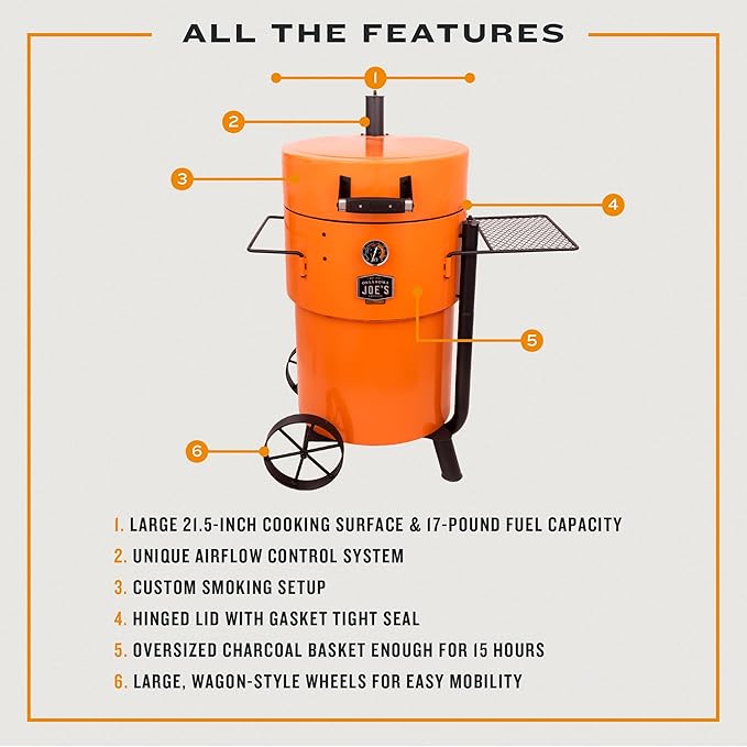 Oklahoma Joe's® Bronco Pro Drum Smoker Orange - 19202100