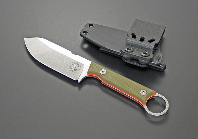 White River Knives Firecraft 3.5 Pro Fixed Blade Knife 3.5 Drop Point CPM MagnaCut Stonewashed Blade G-10 Handle Green