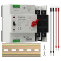 AC110V/120V 100Amp Automatic/Manual Transfer Switch 2P 50/60Hz 2Poles Mini ATS Auto Dual Power Switch Automatic Changeover Fast Transfer for Home Generator Soalr Rv and Lv Power